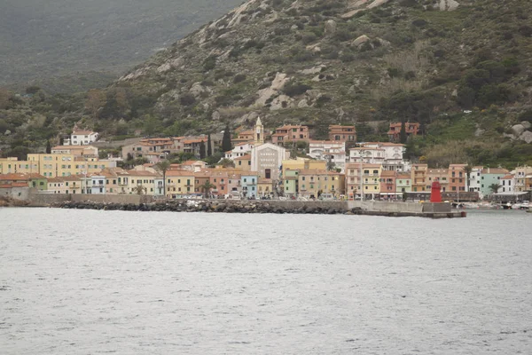 Isla Giglio Borgo Giglio Orillas Isla Toscana Italia — Foto de Stock