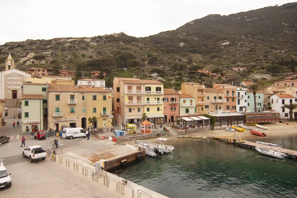 Île Giglio Borgo Giglio Long Des Rives Île Toscane Italie — Photo