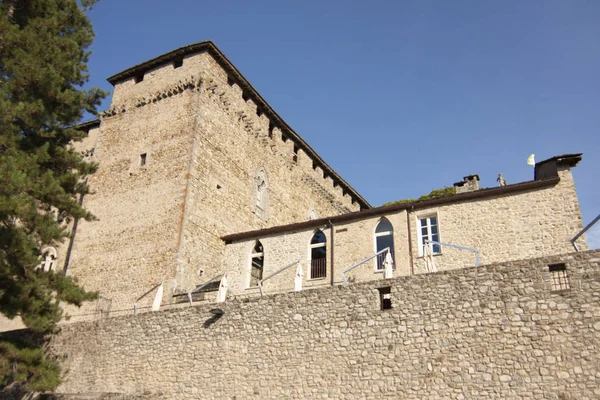 Staden Och Slottet Compiano Parma Italien — Stockfoto