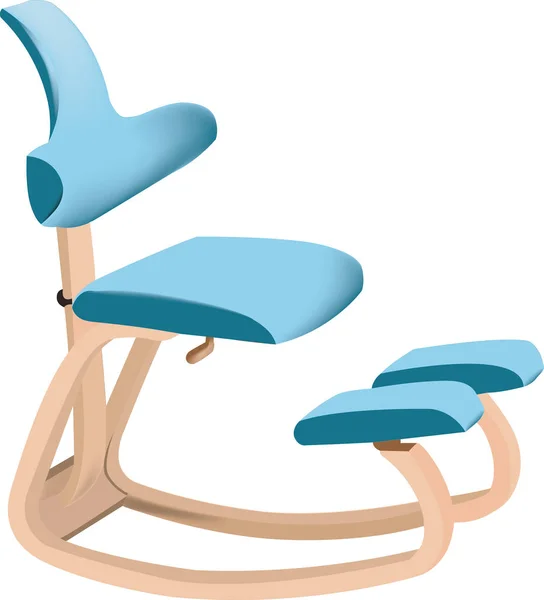 Ergonomisk stol för avkoppling medan du sitter — Stock vektor