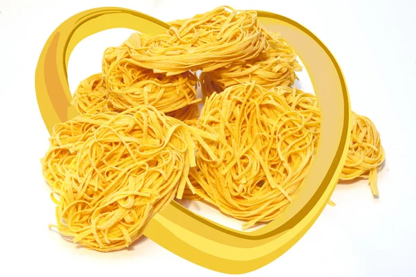 Pasta lasaña trabajada y huevo italiano —  Fotos de Stock
