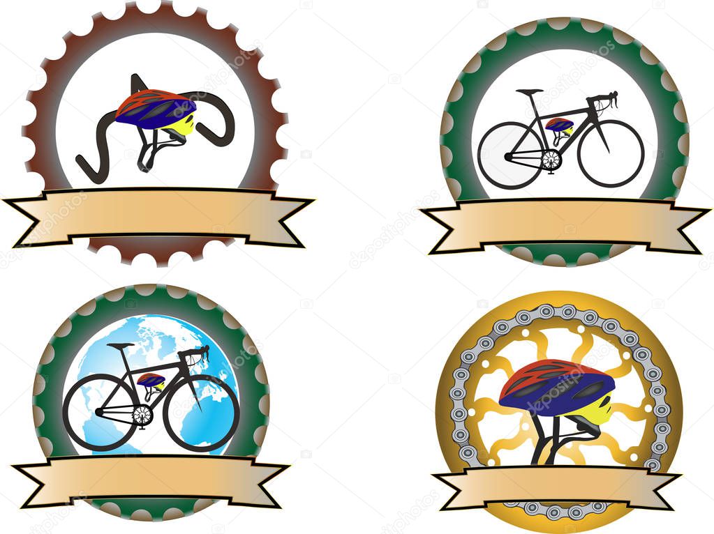 symbols bicycle crown handlebar helmet
