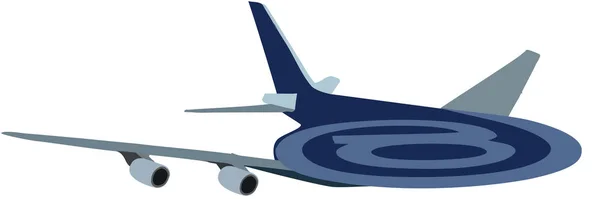 Letecká doprava ve tvaru šnečího symbolu — Stockový vektor