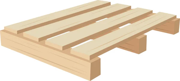 Wooden pallet for material transport — Stockvector