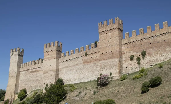 stock image historic village on the mountain Gradara Pesaro Urbino Italy