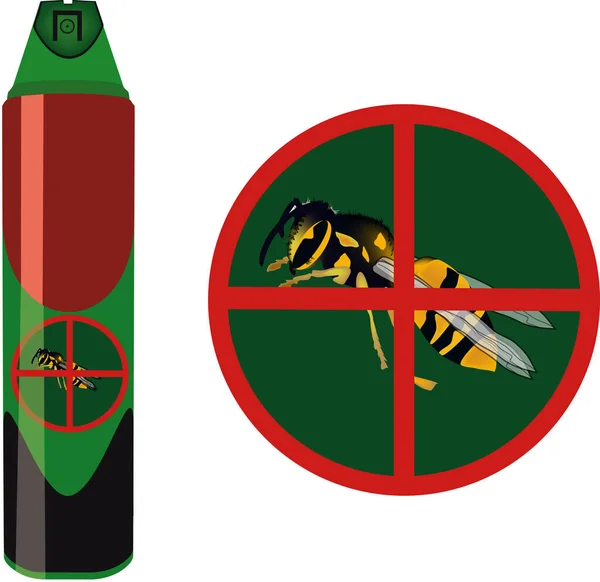 Lata Aerosol Para Uso Antiparásitos — Archivo Imágenes Vectoriales