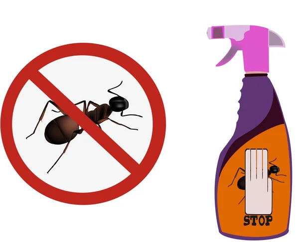 Spraydose Für Den Häuslichen Und Industriellen Einsatz Gegen Parasiten — Stockvektor