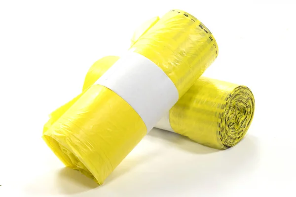 Yellow Plastic Bags Recycling — Stock Photo, Image