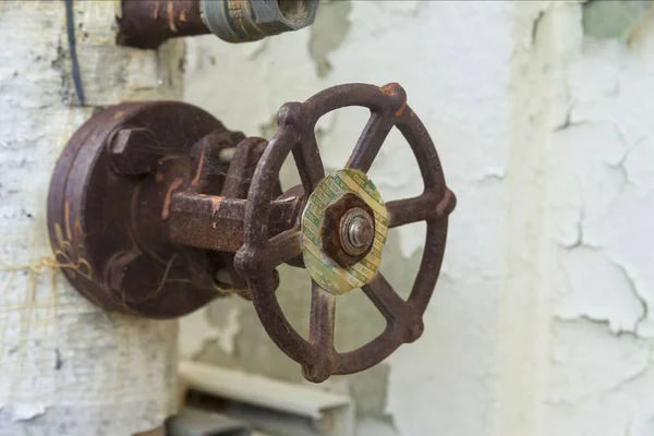 Sur Une Vieille Vanne Italienne Située Dans Chantier Naval Ruine — Photo