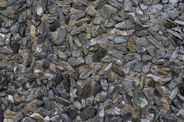 Duvarın Dokusu Çimento Küçük Taşlardan Yapılmış — Stok fotoğraf