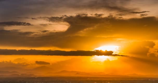 Mooie Gouden Licht Avond Van Zuid Thailand — Stockvideo