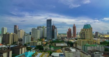Hızlandırılmış görünümü sukumvit alan Bangkok şehir, Tayland