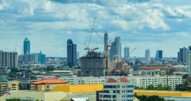 Hızlandırılmış bina inşaat görünüm şehir alanı Bangkok Tayland