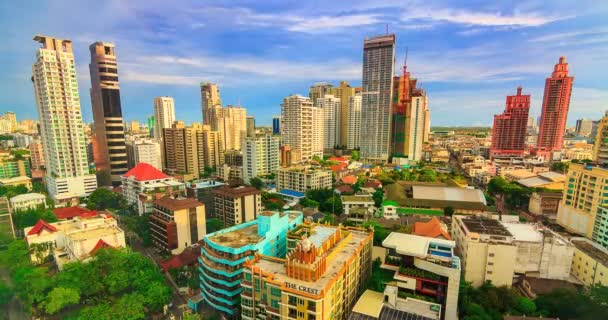 Time Lapse Ampla Vista Cidade Sukumvit Área Bangkok Tailândia — Vídeo de Stock