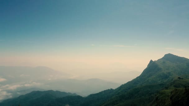 Vista Das Montanhas Norte Durante Dia Inverno Tailândia — Vídeo de Stock