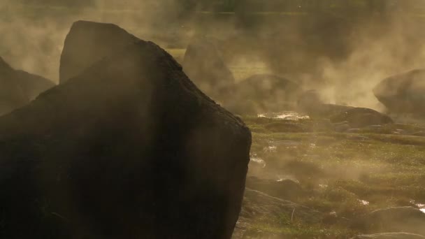 Termas Naturais Manhã Chiang Mai Tailândia — Vídeo de Stock