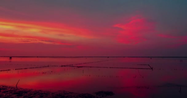 Colorful Evening Sea Time Lapse — Stock Video