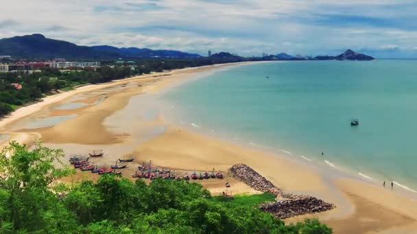 Hızlandırılmış Konumu Görünümü Khao Tao Beach Hua Hin Ilçe Tayland — Stok video