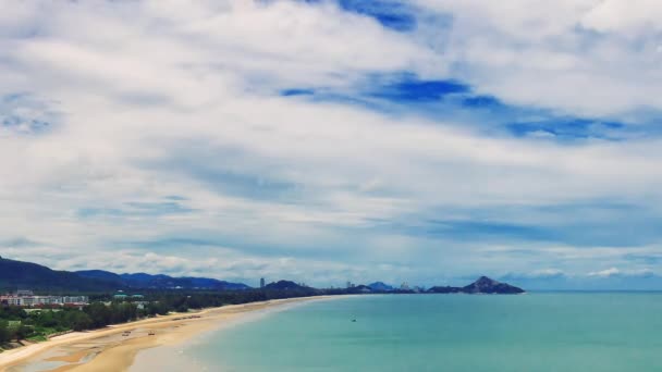 Time Lapse Läge Utsikt Över Khao Tao Beach Hua Hin — Stockvideo