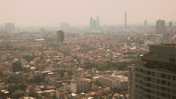 Tayland Güneydoğu Asya Başkenti Bangkok Havadaki Toz — Stok video