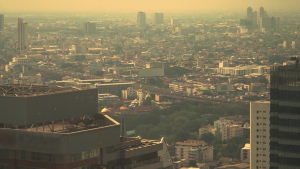 東南アジア タイの首都バンコクの空気中のほこり — ストック動画