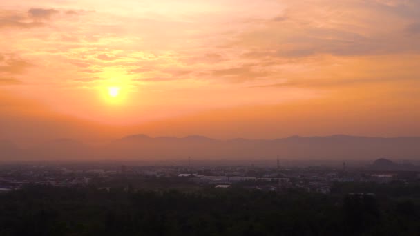 Belleza Vista Paisaje Puesta Sol — Vídeos de Stock