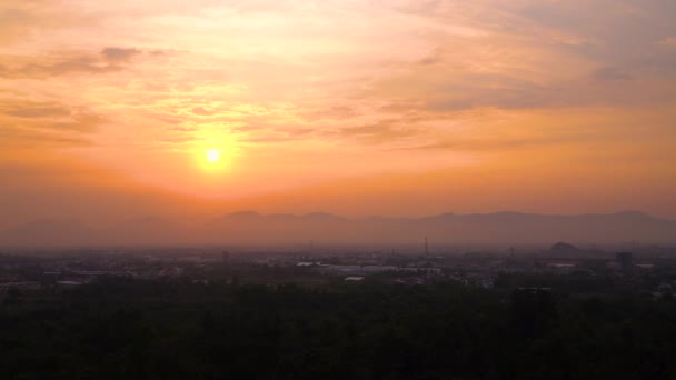 Beleza Vista Paisagem Pôr Sol — Vídeo de Stock