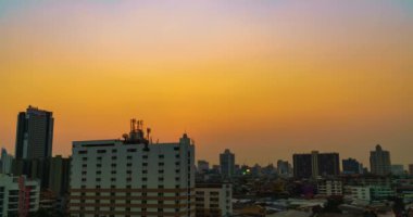 Cityscape görünümü gün batımı Zaman-lape