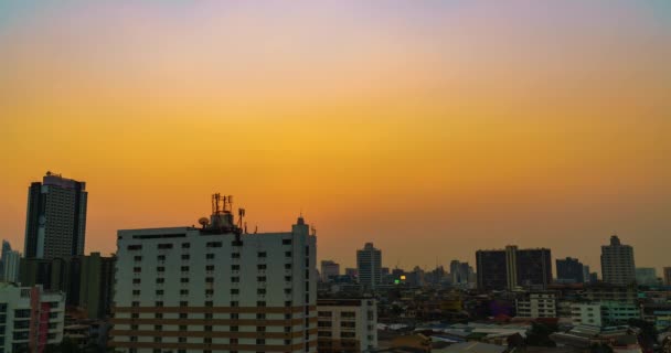 城市景观视图日落时间圈 — 图库视频影像