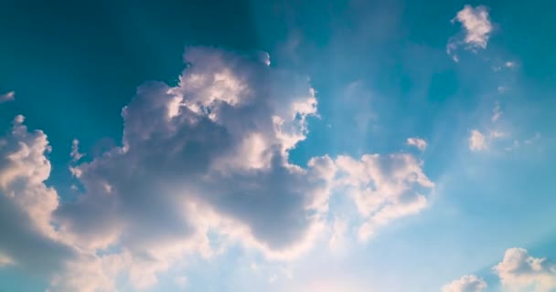 Mavi Gökyüzünde Bulutların Görünümü Hızlandırılmış — Stok video