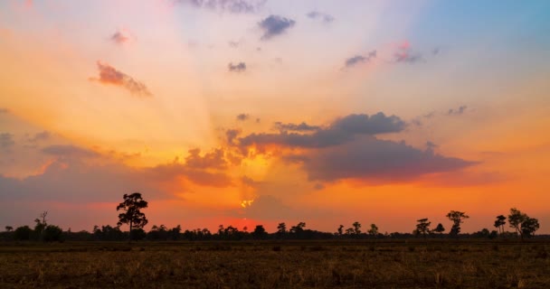 Belle Lumière Les Nuages Font Briller Lumière Travers Ciel Dans — Video