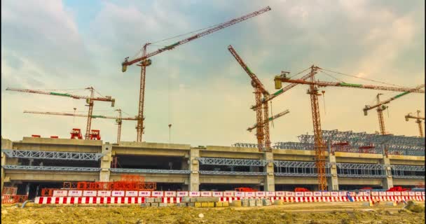 Investimento Projetos Construção Grande Escala Transporte Público Tailândia — Vídeo de Stock