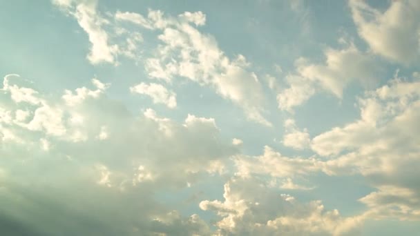 Fundo Nuvens Vídeo Dia Brilhante Time Lapse — Vídeo de Stock