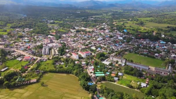 Paisaje Vista Ciudad Desde Alto Norte Tailandia — Vídeos de Stock