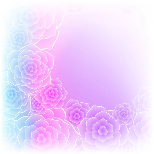 Hermoso rosa púrpura flor fondo — Vector de stock