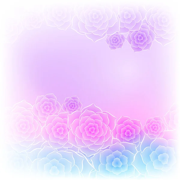 Beautiful purple pink rose flower background — Stock Vector