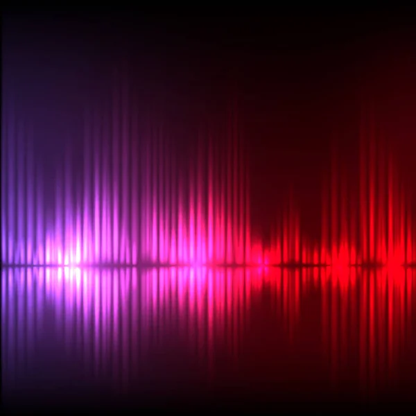 Violet-rouge vague abstraite égaliseur fond . — Image vectorielle