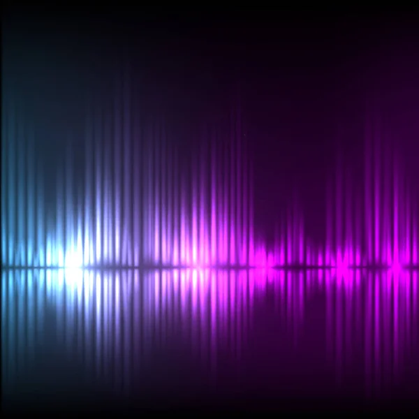 蓝紫色波浪抽象均衡器背景. — 图库矢量图片