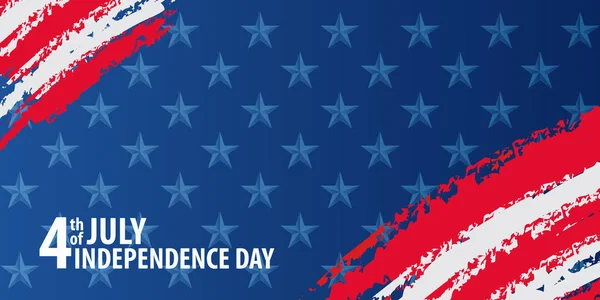 4 luglio giorno di indipendenza degli Stati Uniti — Vettoriale Stock