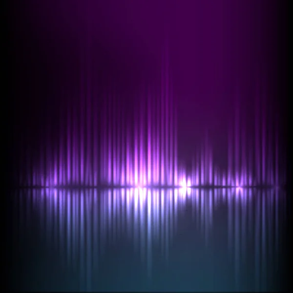 Blue-purple wave abstract equalizer background. — Stock Vector