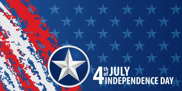 Fjärde juli självständighetsdagen för usa — Stock vektor