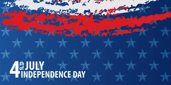 Vierter Juli Unabhängigkeitstag der Vereinigten Staaten — Stockvektor