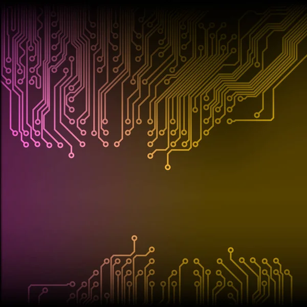 Technologie abstraite circuit imprimé fond — Image vectorielle