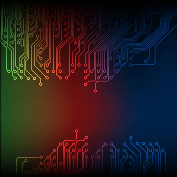 Technologie abstraite circuit imprimé fond — Image vectorielle