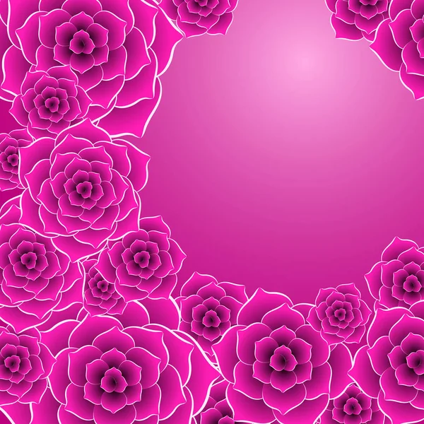 Hermoso rosa púrpura flor fondo — Vector de stock