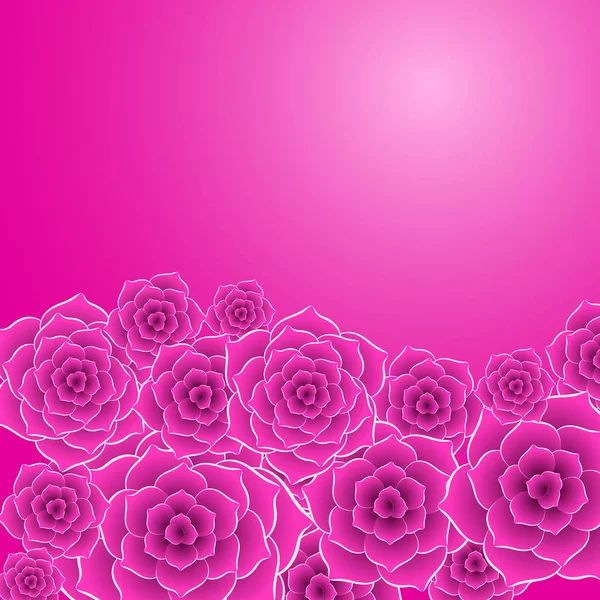 Belo roxo rosa flor fundo — Vetor de Stock