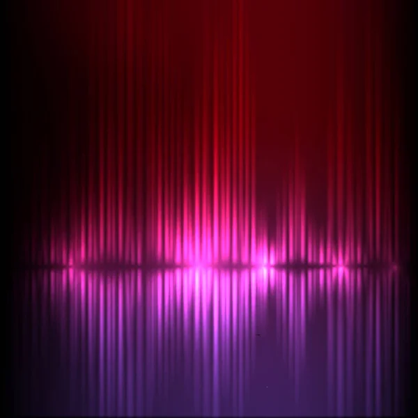Equalizador abstrato de onda larga vermelho-púrpura — Vetor de Stock