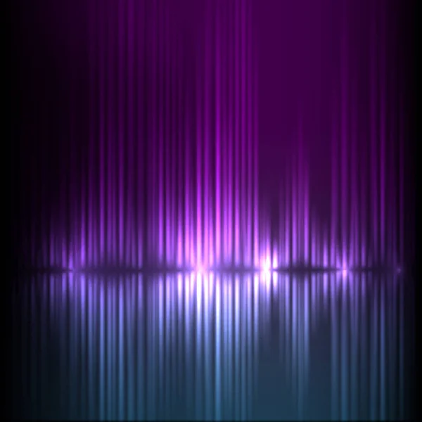 Equalizador abstrato de onda larga azul-púrpura — Vetor de Stock