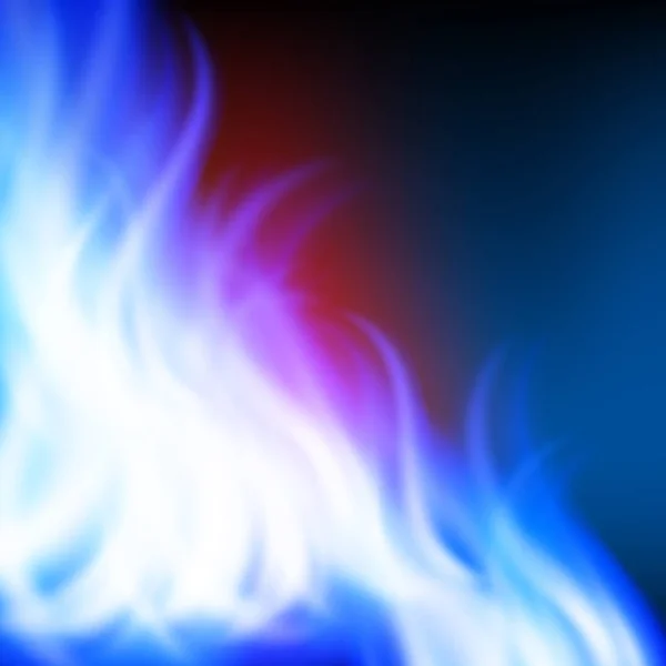抽象的な虹青い火の背景 — ストックベクタ