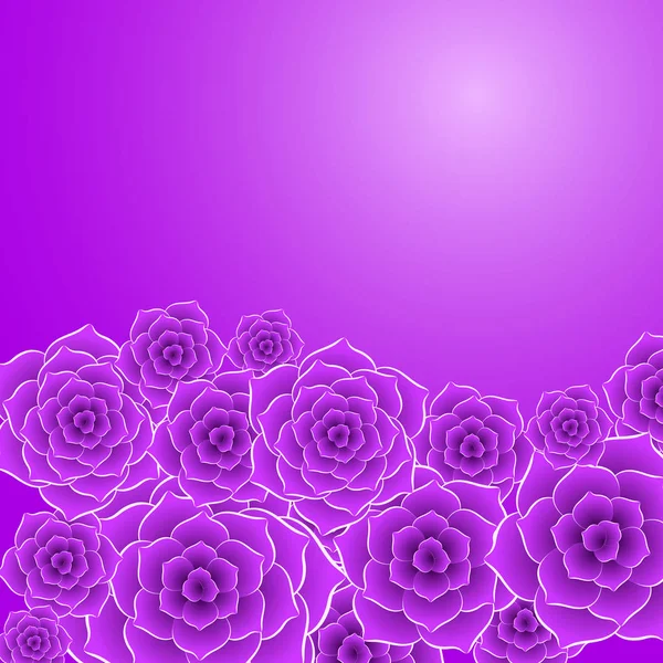 Schöne Violette Rose Blume Hintergrund Eps10 Vektor — Stockvektor
